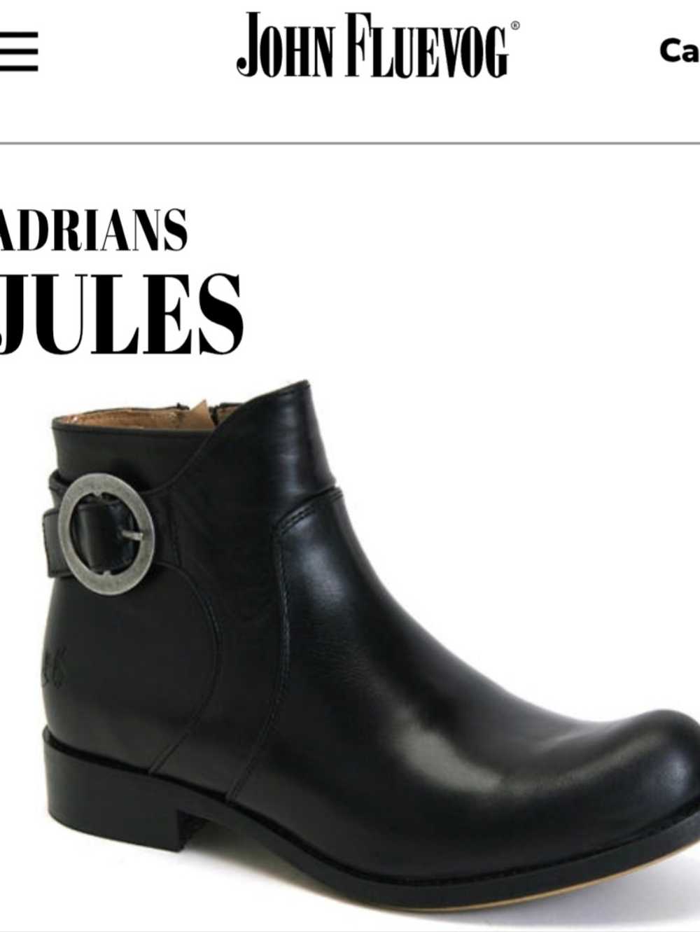 John Fluevog Black Leather Ankle Adrian Jules Booties with Silver Buckle Size 8 - Picture 7 of 7
